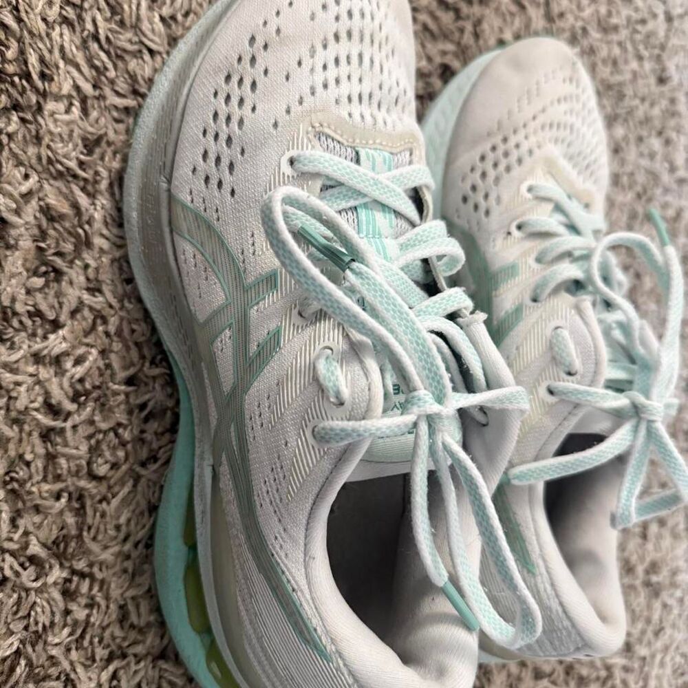 Asics Women's Blue and White Trainers